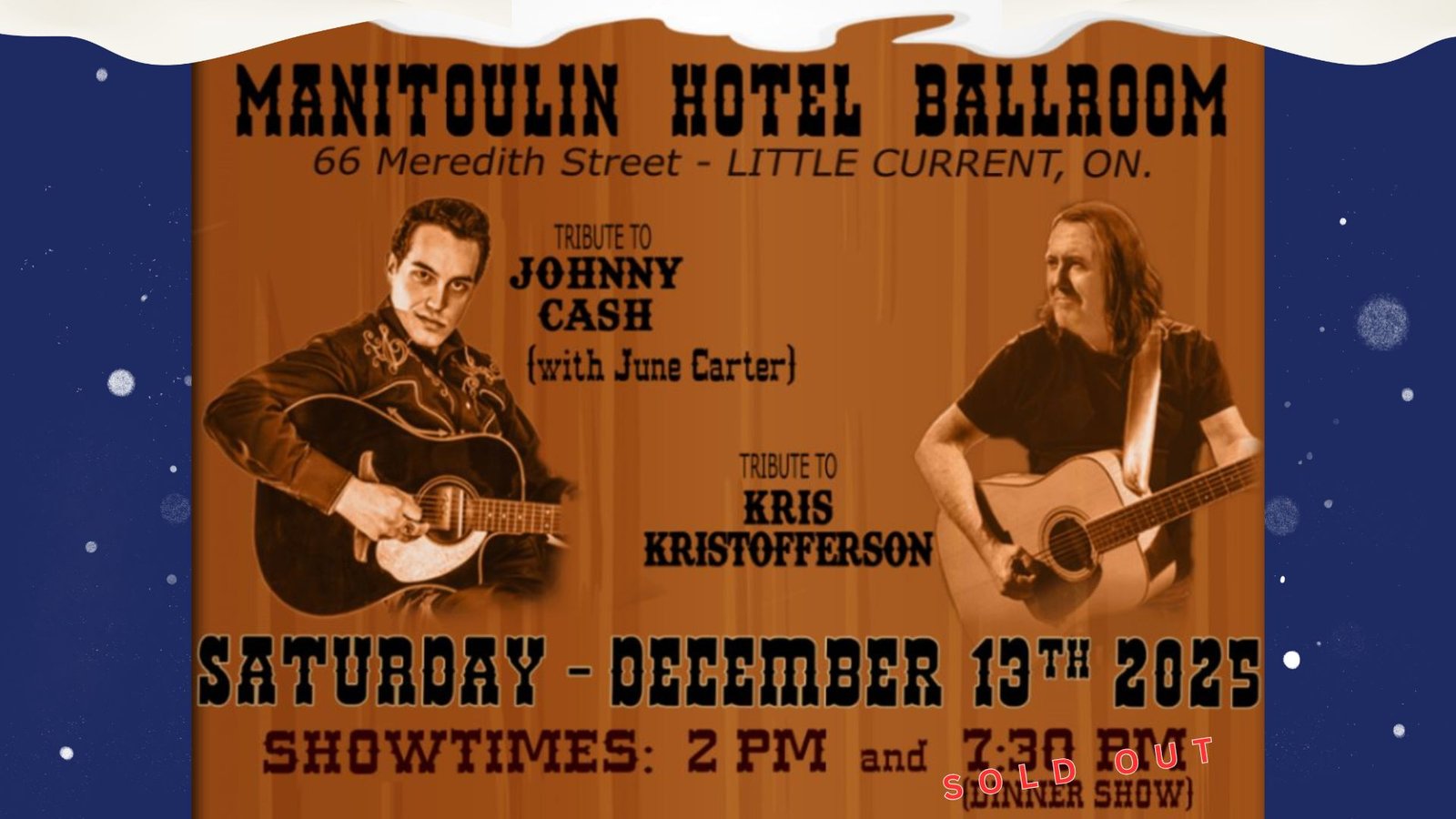 Johnny Cash & Friends – Manitoulin Hotel Ballroom